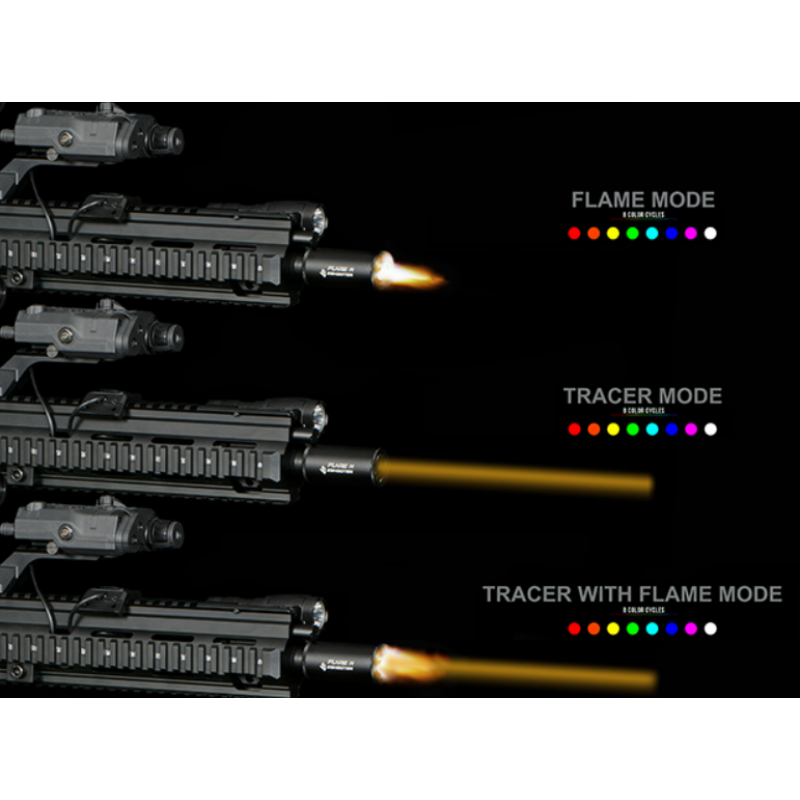Airsoft Tracer - Flare M Tracer Unit with Flame Effect - Eshooter - Black