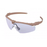 Airsoft aizsargbrilles - Glasses Tactical - Tan/transparent