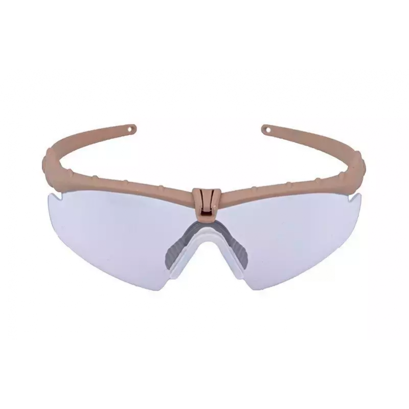Airsoft aizsargbrilles - Glasses Tactical - Tan/transparent