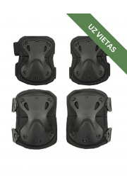 Aizsarglīdzekļu komplekts elkoņiem un ceļiem - Knee/ Elbow Pad Set - Black 