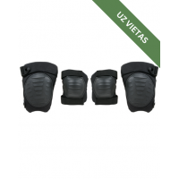Aizsarglīdzekļu komplekts elkoņiem un ceļiem - Military Knee/ Elbow Pad Set - Black 