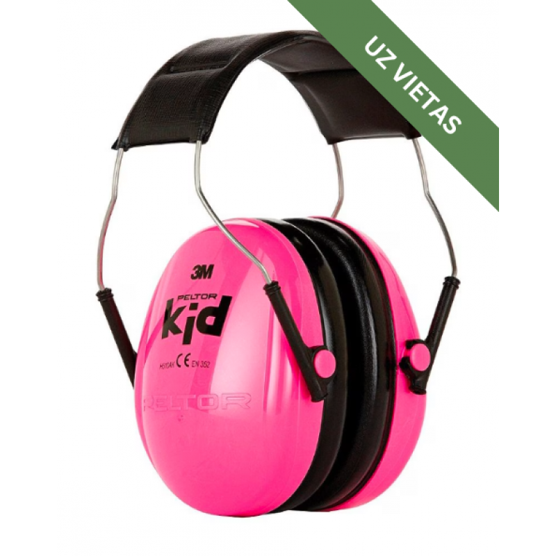 Prettrokšņa Austiņas bērniem - 3M Peltor Kid hearing protectors - Pink 