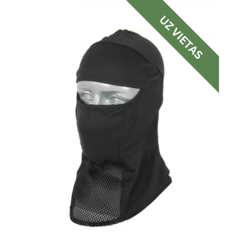 Balaklāva - Balaclava with a protective mask - Black