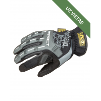 Taktiskie cimdi - Mechanix Wear M-Pact Open Cuff Gloves - Black/Grey - M size