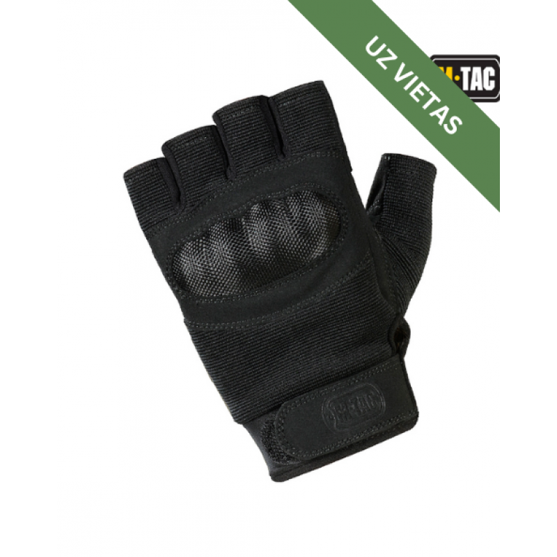 Taktiskie cimdi - M-Tac Assault Tactical Mk.3 fingerless - Black - L size