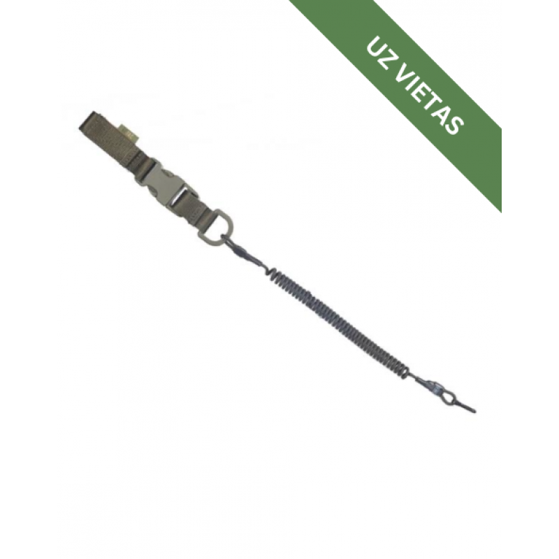 Ieroča siksna - safety cord Medium with D-ring and Fastex - Olive
