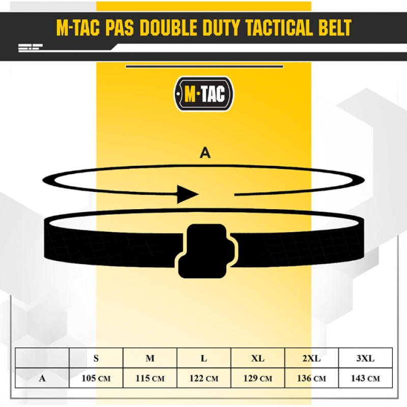 Taktiskā josta - M-Tac pas Double Duty Tactical Belt - Coyote - L size
