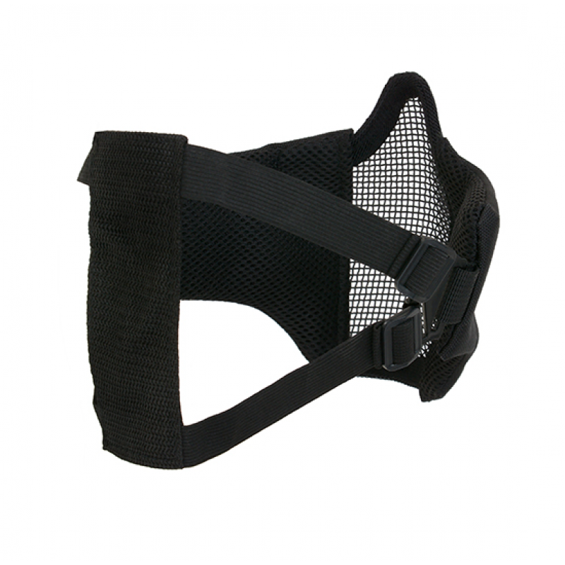 Airsoft maska - Half face protective mesh mask - Black