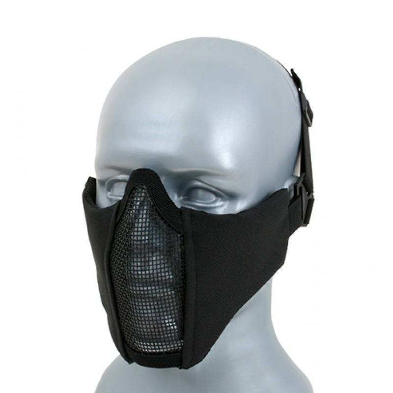 Airsoft maska - Half face protective mesh mask - Black