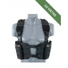 Taktiskā veste - Chest harness with front zipper - Black 