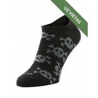 Kokvilnas zeķes - Lightweight Summer Socks Pirate Skull - Black - dažādi izmēri